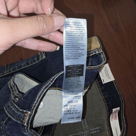 42x30 Dark Wash Signature by Levi Strauss & Co Men's Jeans (C46) - Picture 6 of 6